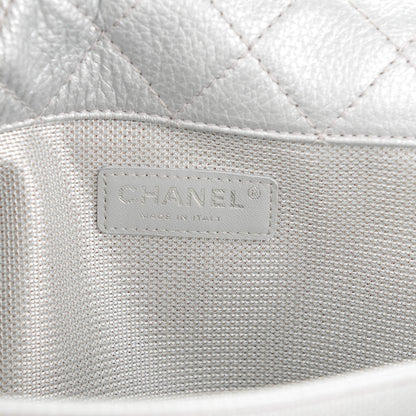 Chanel Calfskin Quilted XXL Travel Flap Bag Silver 6 of 7