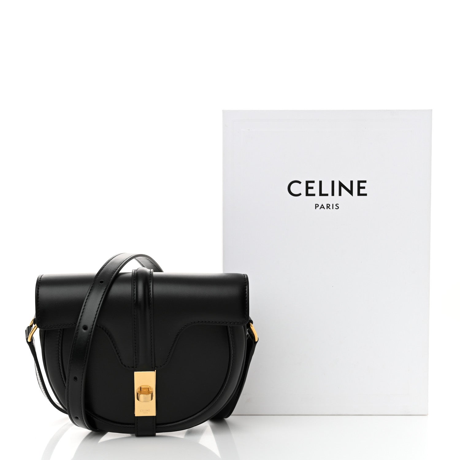 Celine Satinated Calfskin Besace Small 16 Black 11 of 11