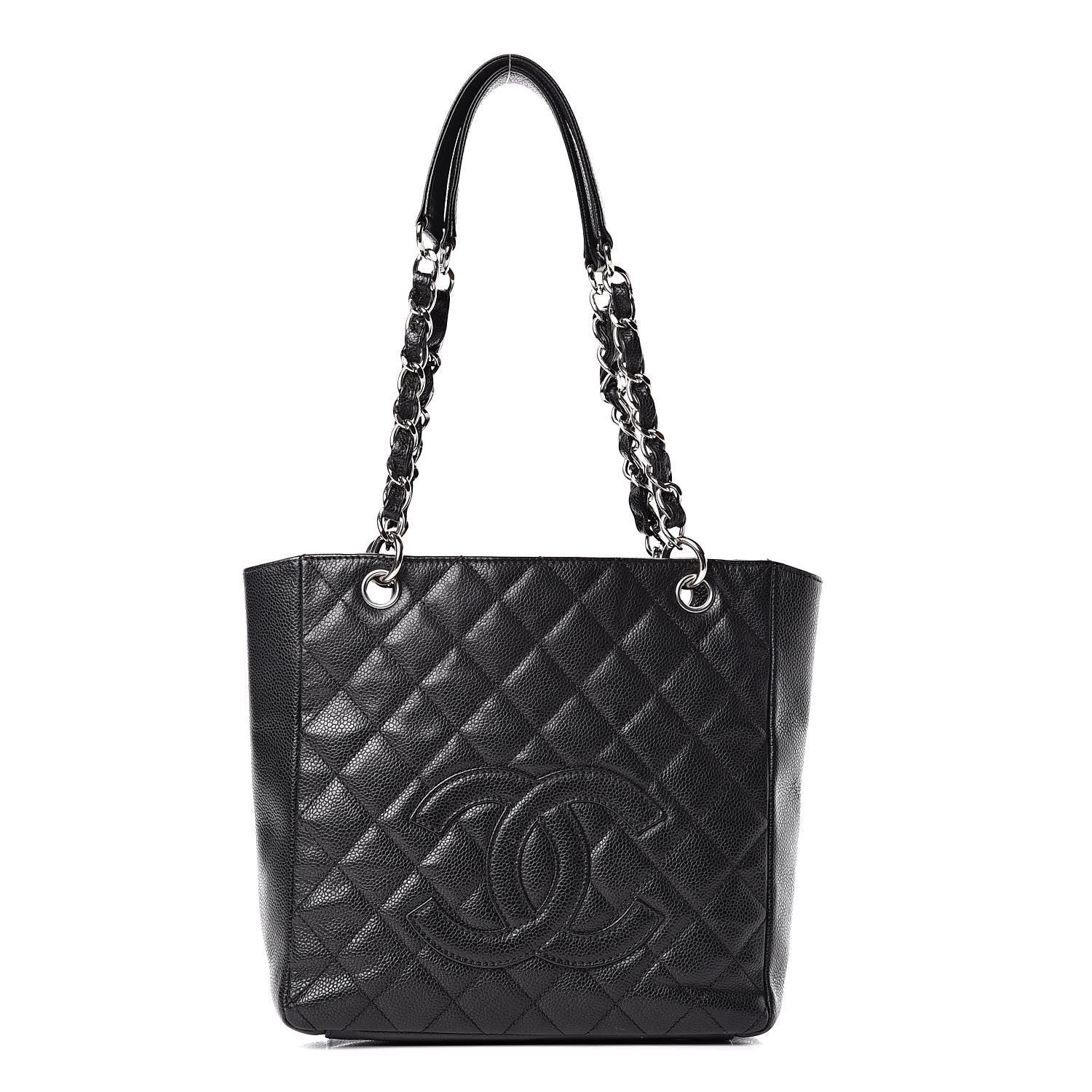 Chanel Caviar Quilted Petit Shopping Tote PST Black 1 of 11