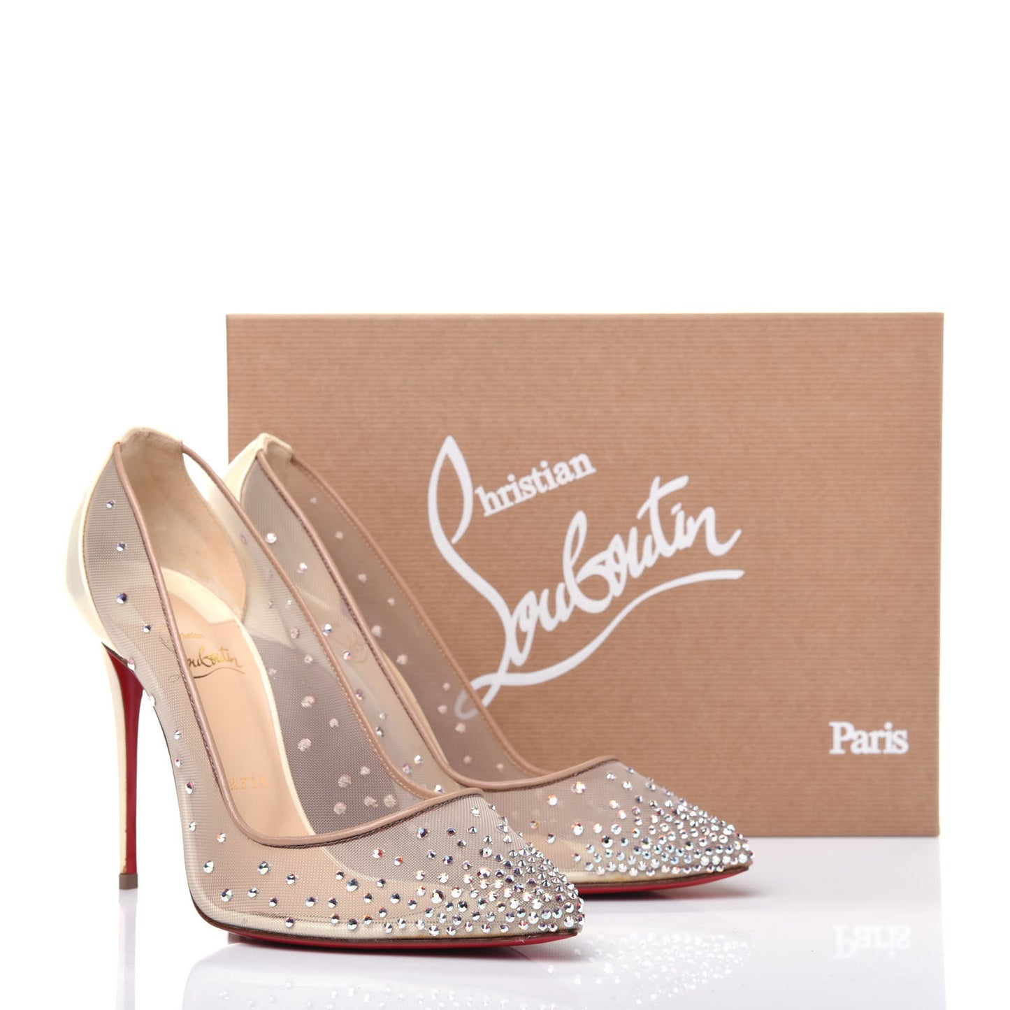 Rete Patent Crystal Strass Follies 100 Pumps 37.5 Version