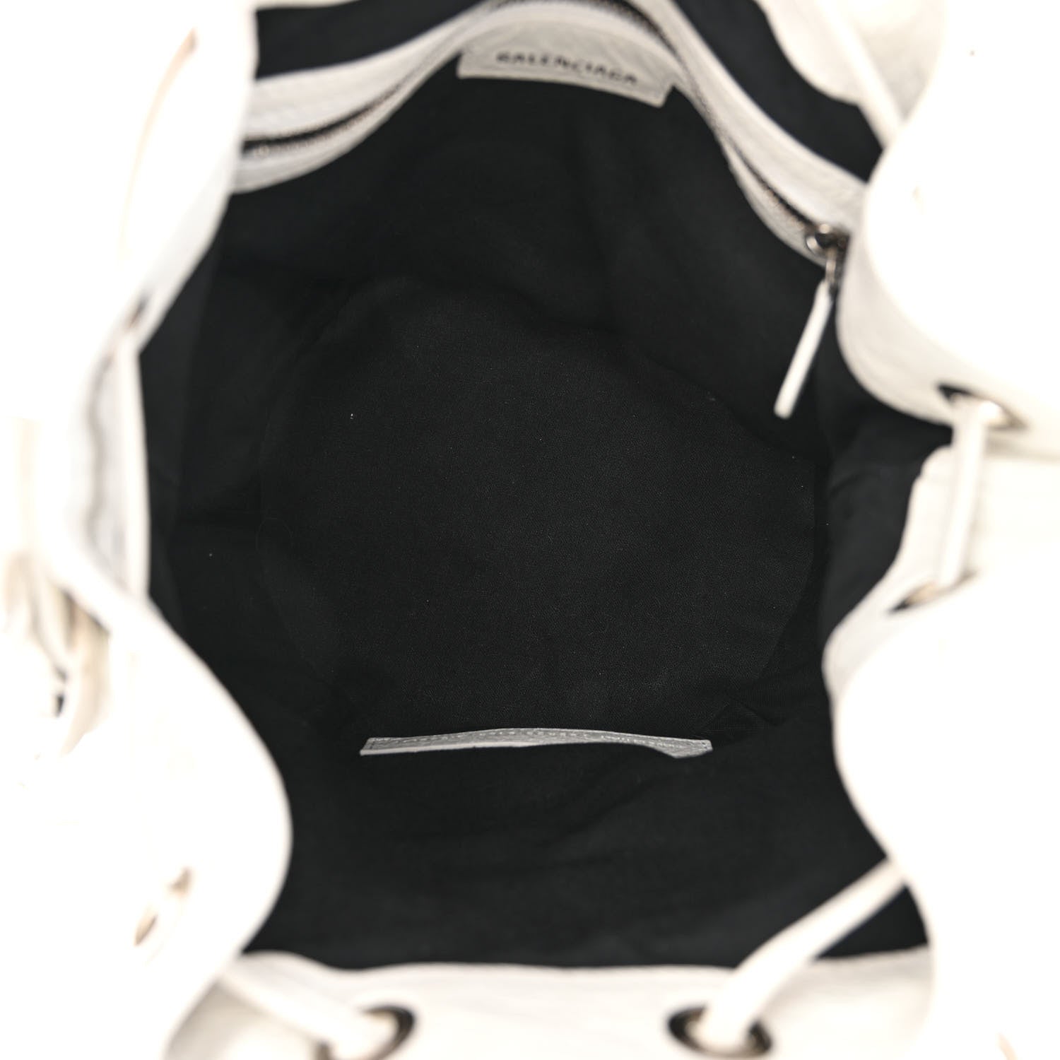 Balenciaga Agneau Arena Small Le Cagole Bucket Bag Optic White 5 of 9