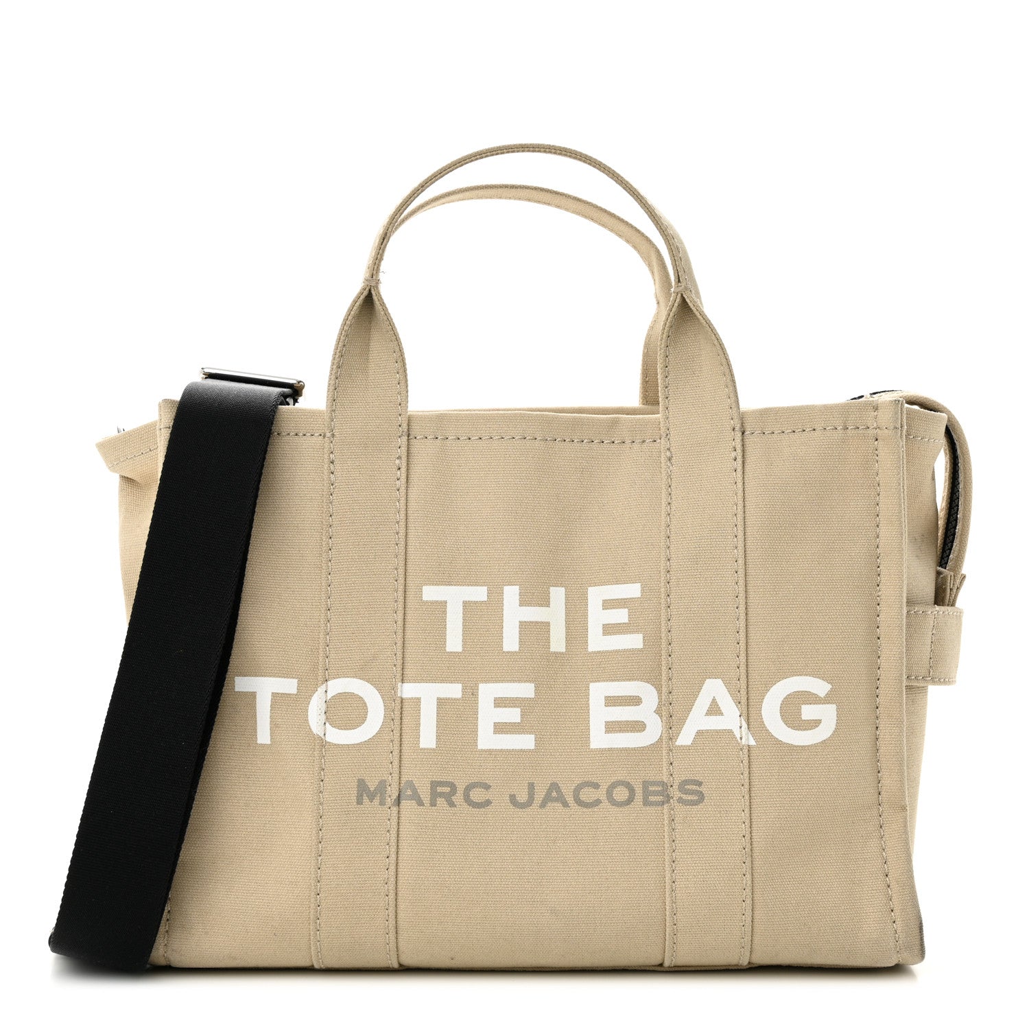 Marc Jacobs Cotton Canvas Medium The Traveler Tote Bag Beige 1 of 15