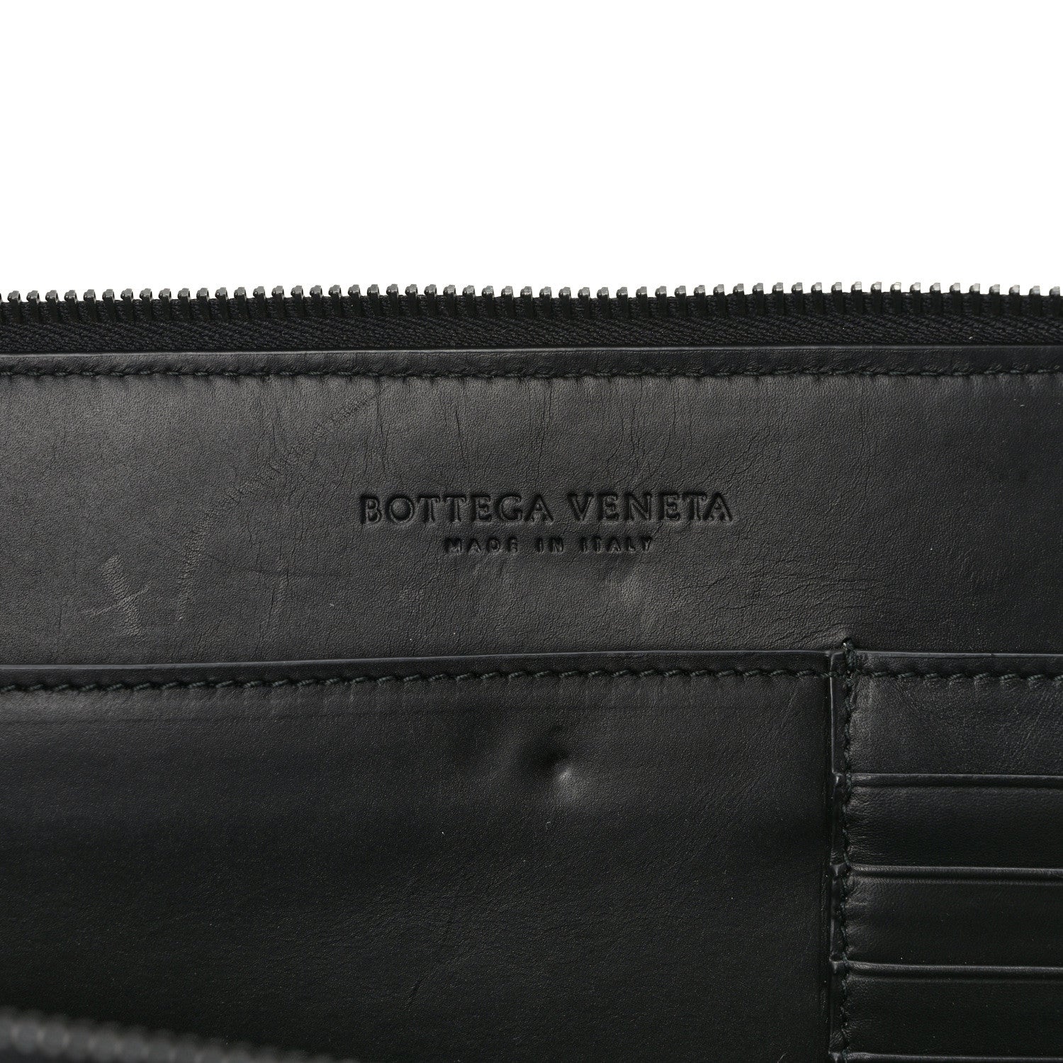 Bottega Veneta Nappa Intrecciato Portfolio Pouch Black Blue 6 of 6