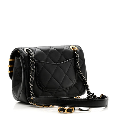 Chanel Lambskin Quilted Mini Coco Clips Single Flap Black 3 of 9