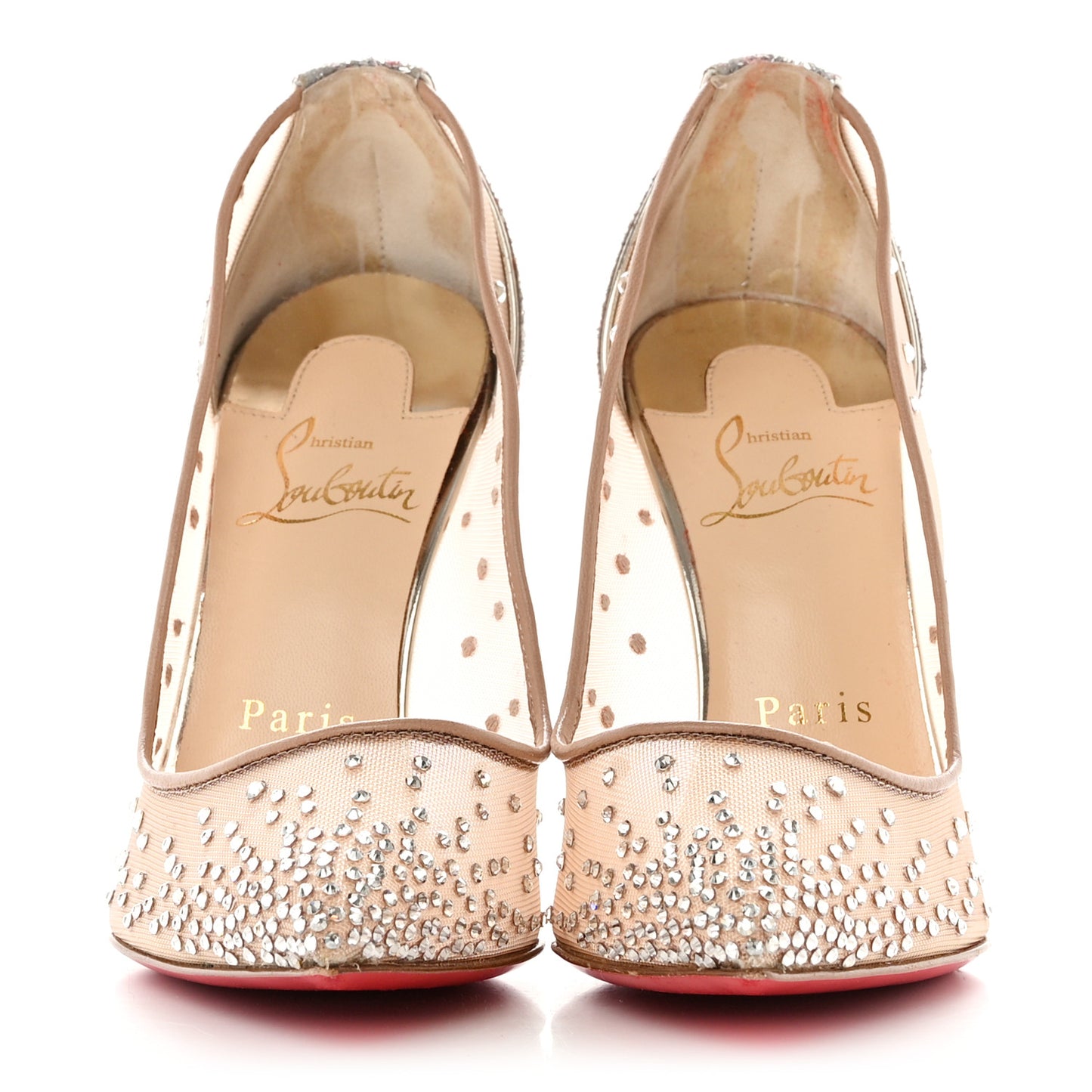Rete Glitter Mini Specchio Strass Follies 100 Pumps 35.5 Pearl