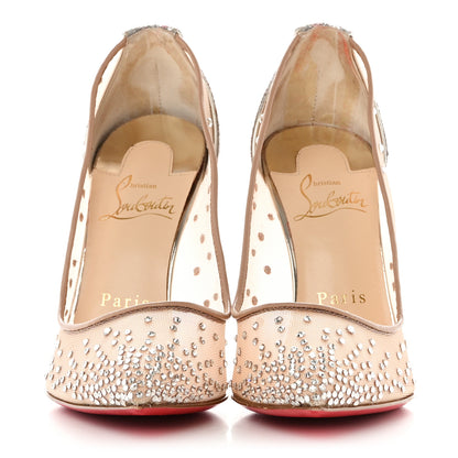 Christian Louboutin Rete Glitter Mini Specchio Strass Follies 100 Pumps 35.5 Pearl 2 of 10