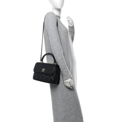 Chanel Lambskin Quilted Small Trendy CC Dual Handle Flap Bag Black 2 of 14