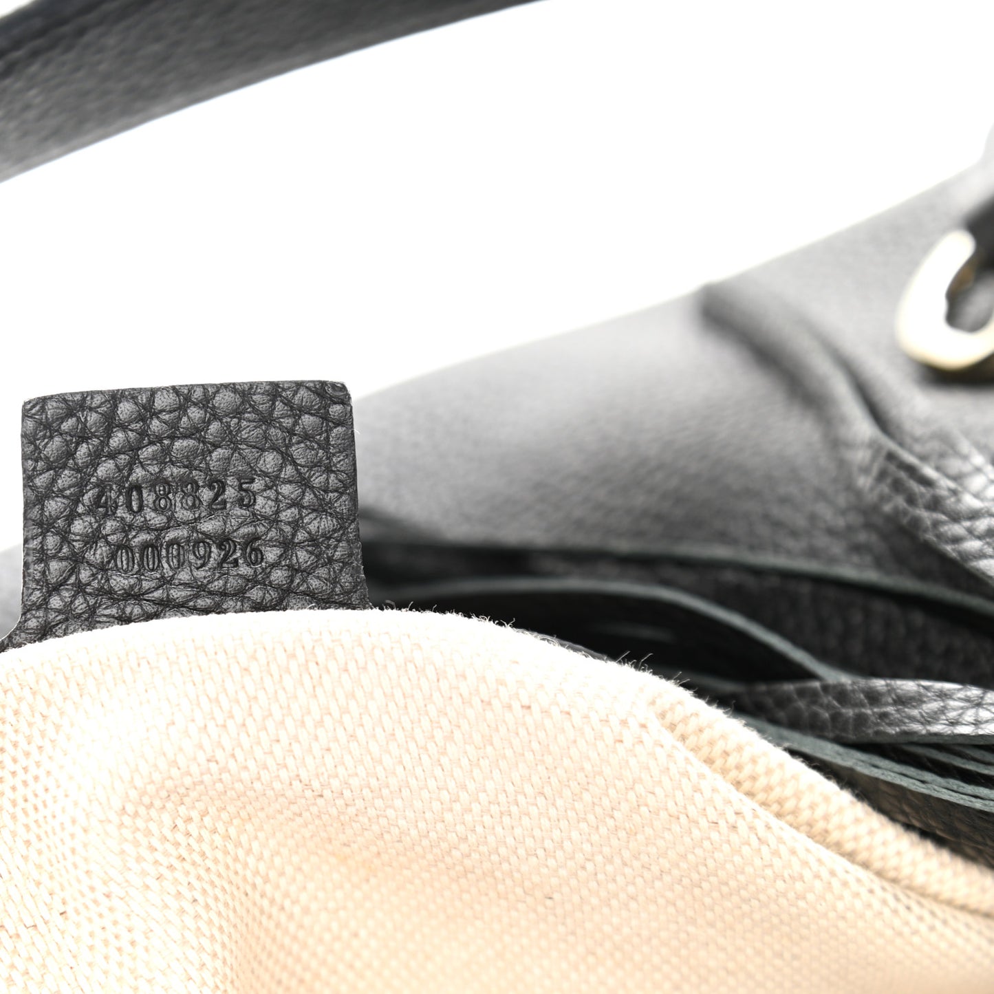 Pebbled Calfskin Large Soho Hobo Black