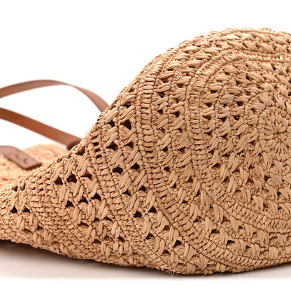 Saint Laurent Raffia Calfskin Medium Panier Tote Naturel 9 of 10