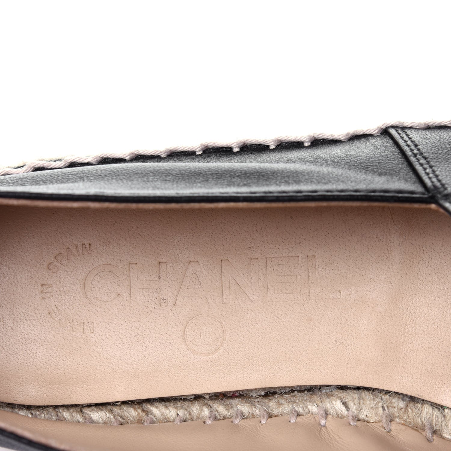 Chanel Lambskin CC Espadrilles 38 Black 8 of 13