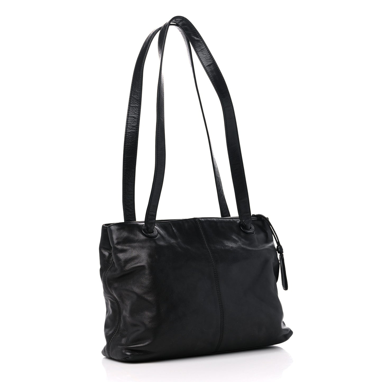 Calfskin CC Shoulder Bag Black