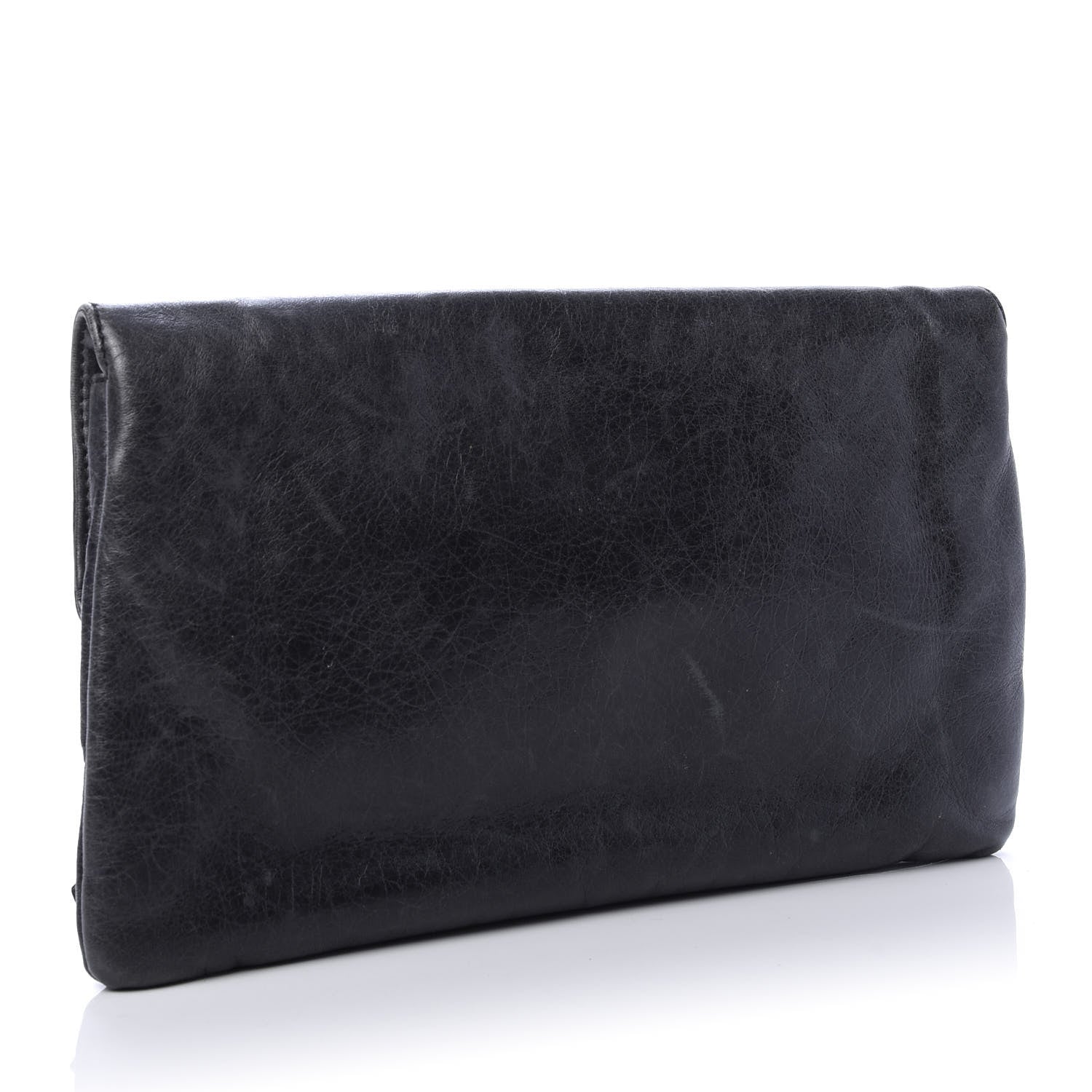 Balenciaga Agneau Giant 21 Gold Hardware Envelope Clutch Black 3 of 10