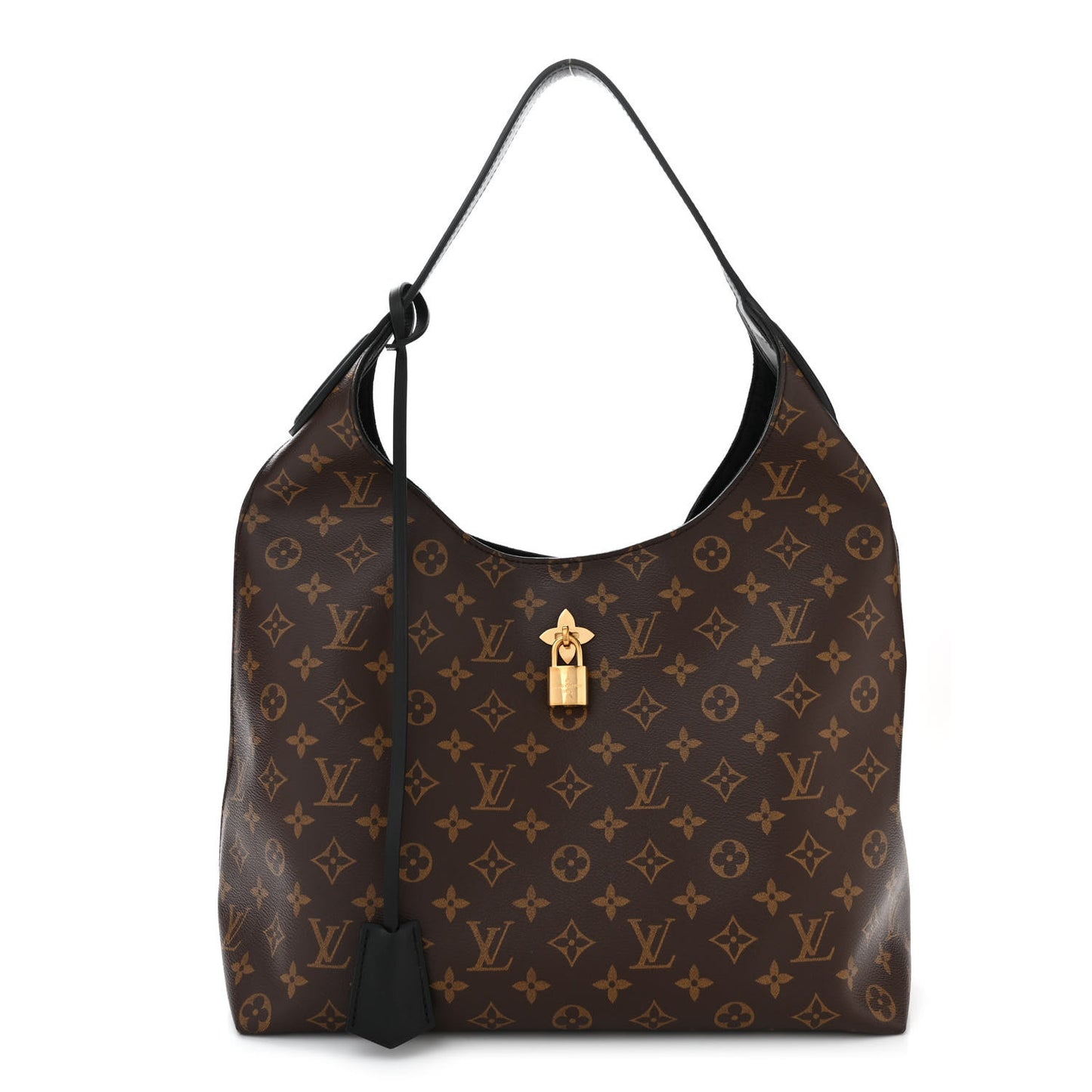 Monogram Flower Hobo Black