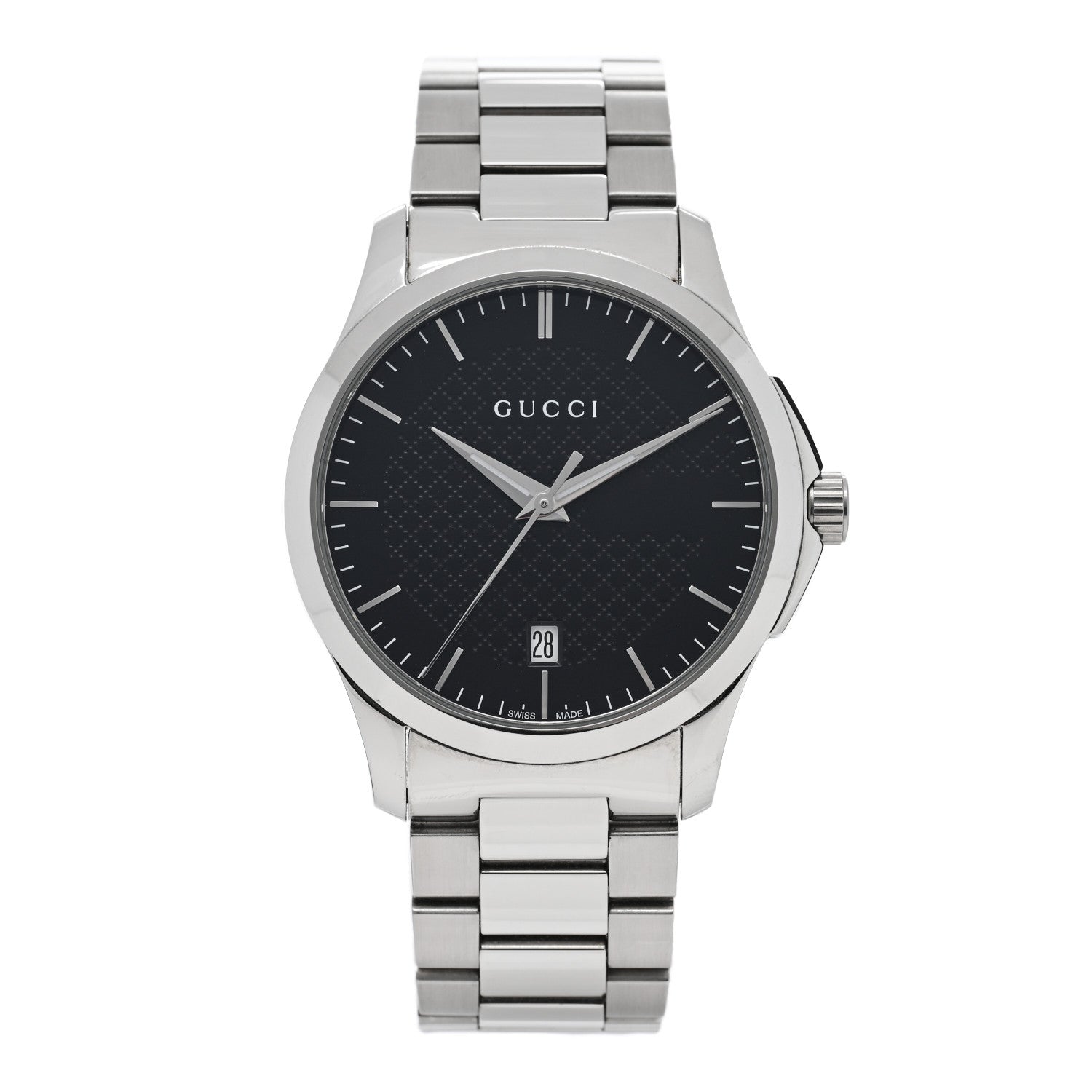 Gucci Stainless Steel 38mm G-Timeless Diamante Quartz Watch Black 1 of 5