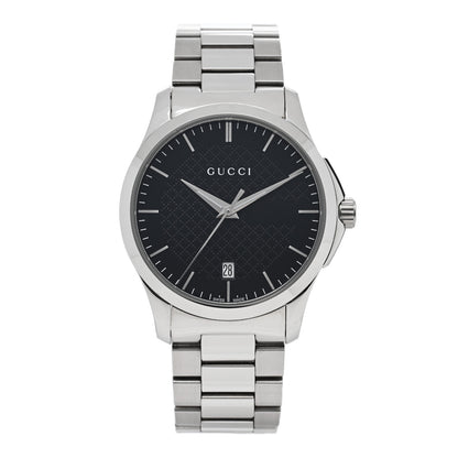 Gucci Stainless Steel 38mm G-Timeless Diamante Quartz Watch Black 1 of 5