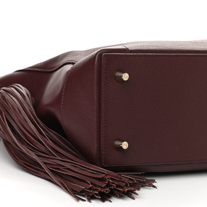 Christian Louboutin Empire Calf Spikes Fringe Eloise Hobo Bordeaux 11 of 12