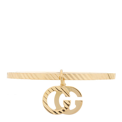 Gucci 18K Yellow Gold GG Running Charm Ring 50 5.5 1 of 5
