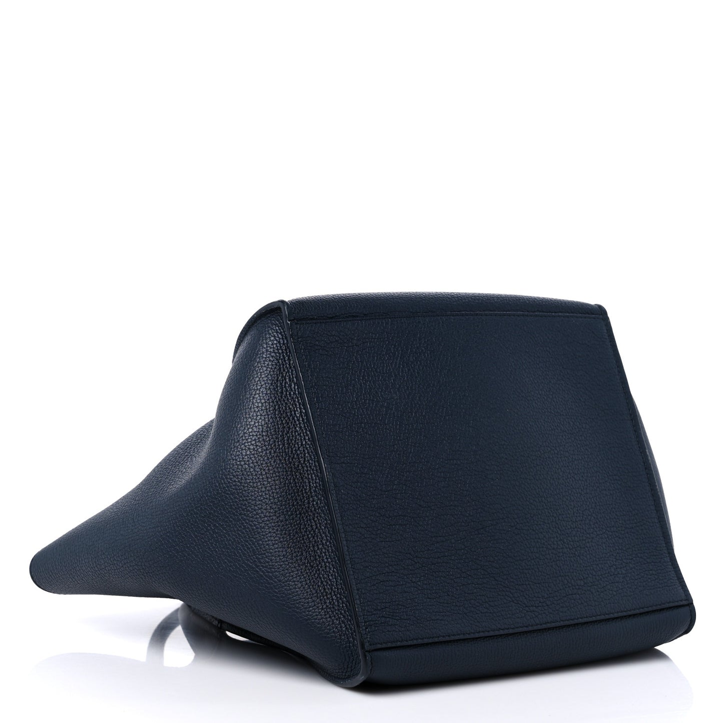 Supple Grained Calfskin Small Big Bag Dark Blue