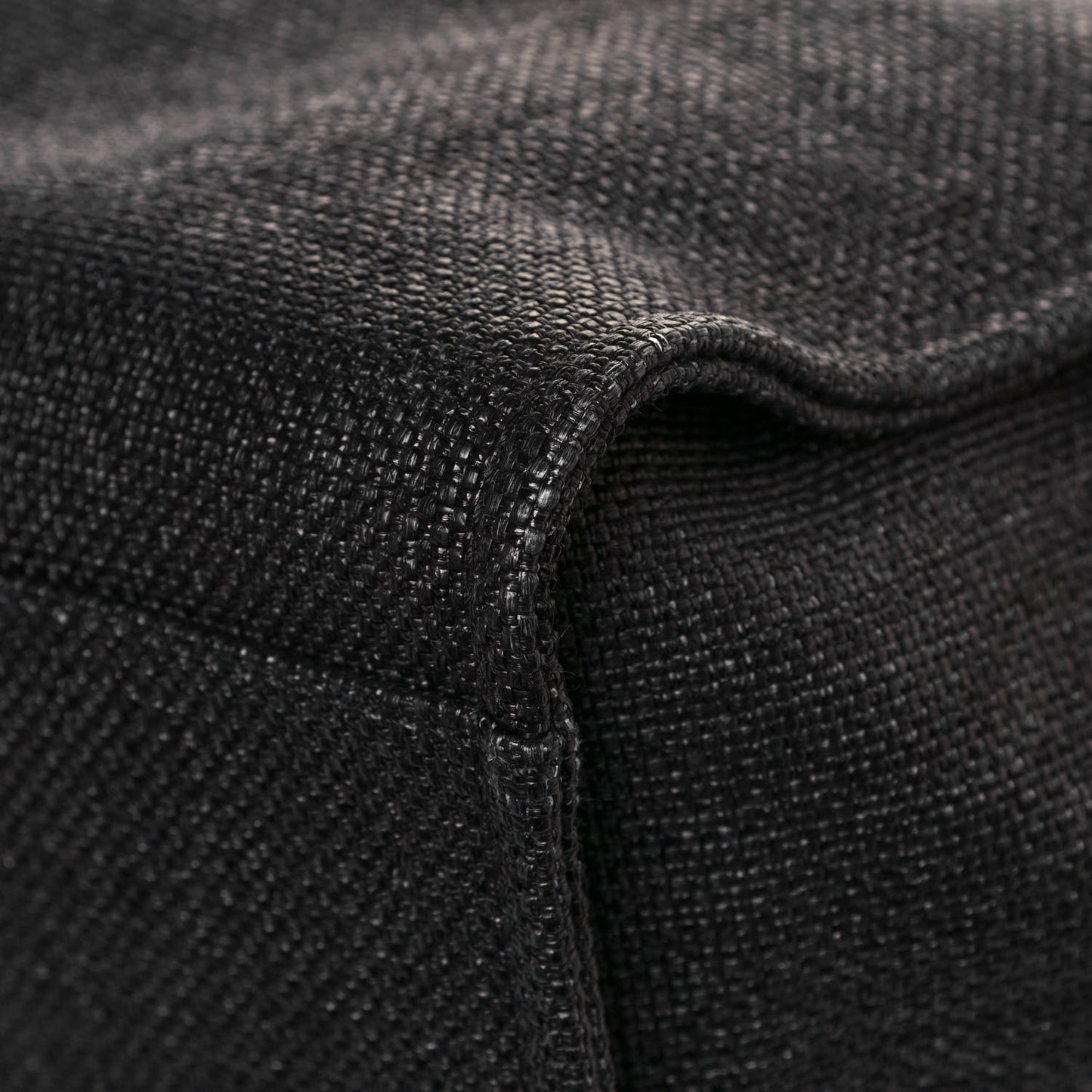 Woven Straw Raffia Large Deauville Tote Black