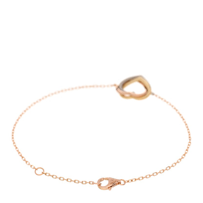 Cartier 18K Pink Yellow White Gold Trinity Heart Bracelet 2 of 3