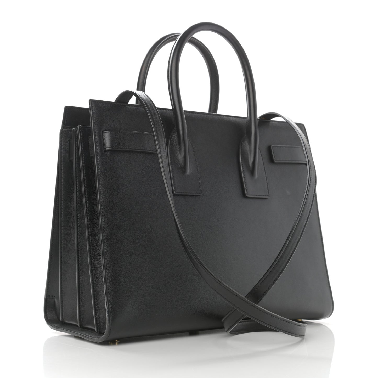 Calfskin Small Sac De Jour Black