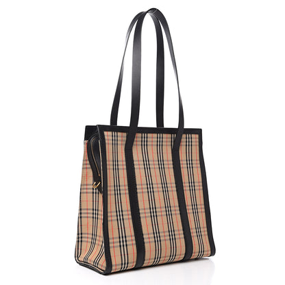 Burberry Calfskin Medium 1983 Knight Check Link Tote Brown 2 of 8