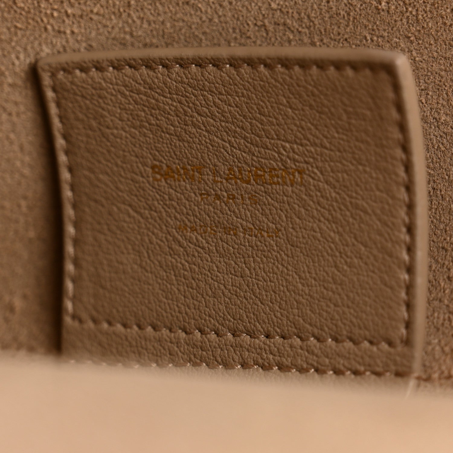 Saint Laurent Calfskin Large Shopping Tote Dark Beige 7 of 13