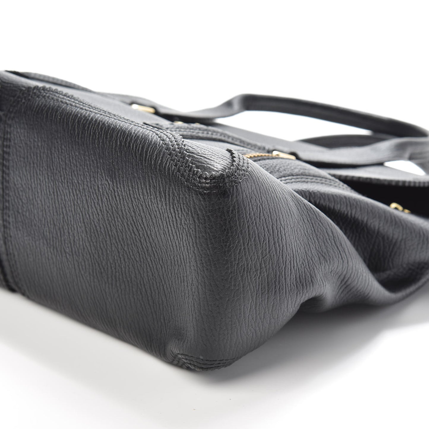 3.1 Textured Calfskin Large Pashli Satchel Black