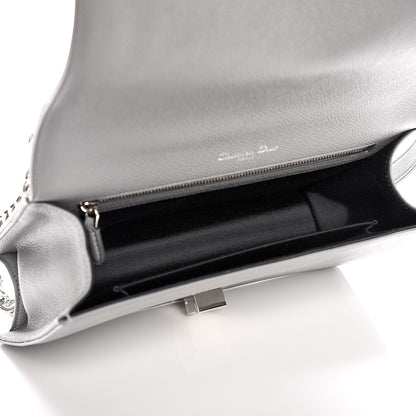 Christian Dior Grained Calfskin Medium Diorama Flap Bag Gris 5 of 9