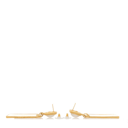 Chanel Pearl CC Tags Drop Earrings Gold 3 of 5