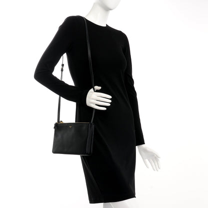 Celine Lambskin Small Trio Crossbody Bag Black 2 of 10