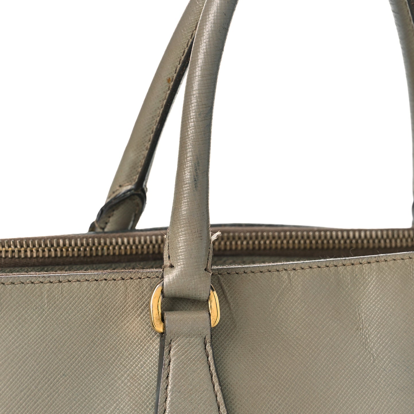 Saffiano Medium Galleria Double Zip Tote Argilla
