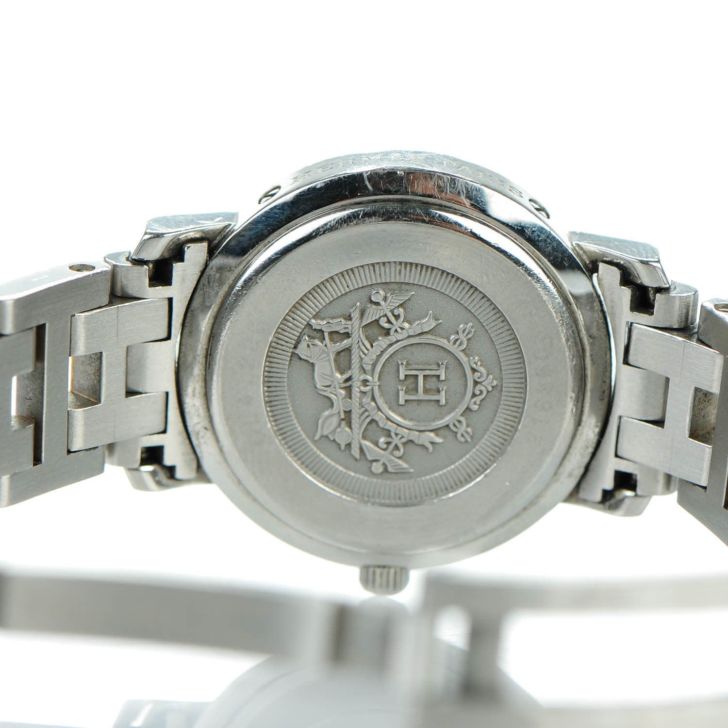 Hermes Stainless Steel 24mm Clipper Quartz Watch Gold 10 of 10