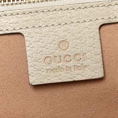 Gucci GG Supreme Monogram Textured Dollar Calfskin Web Medium Ophidia Shopping Tote Beige Ebony Mystic White 6 of 10