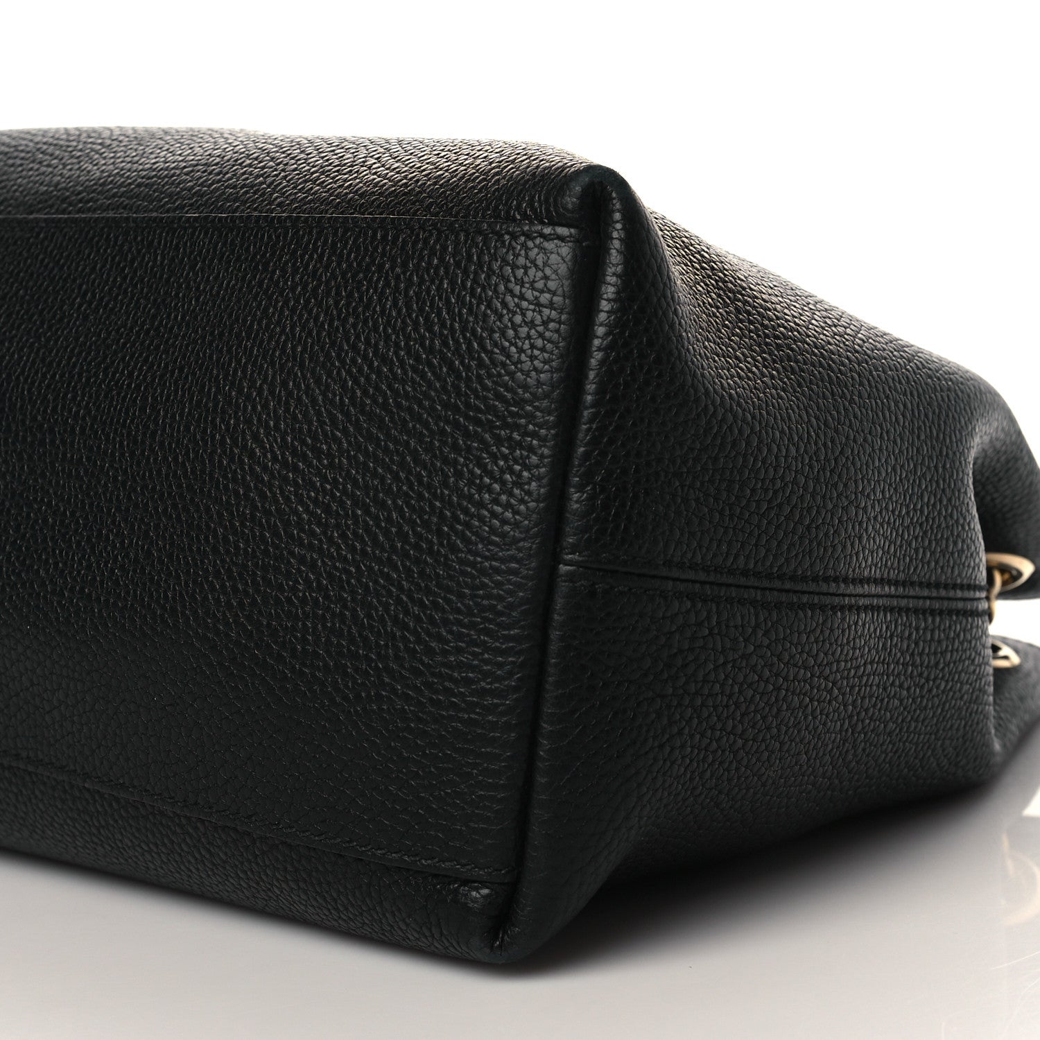 Gucci Pebbled Calfskin Medium Soho Chain Shoulder Bag Black 8 of 9