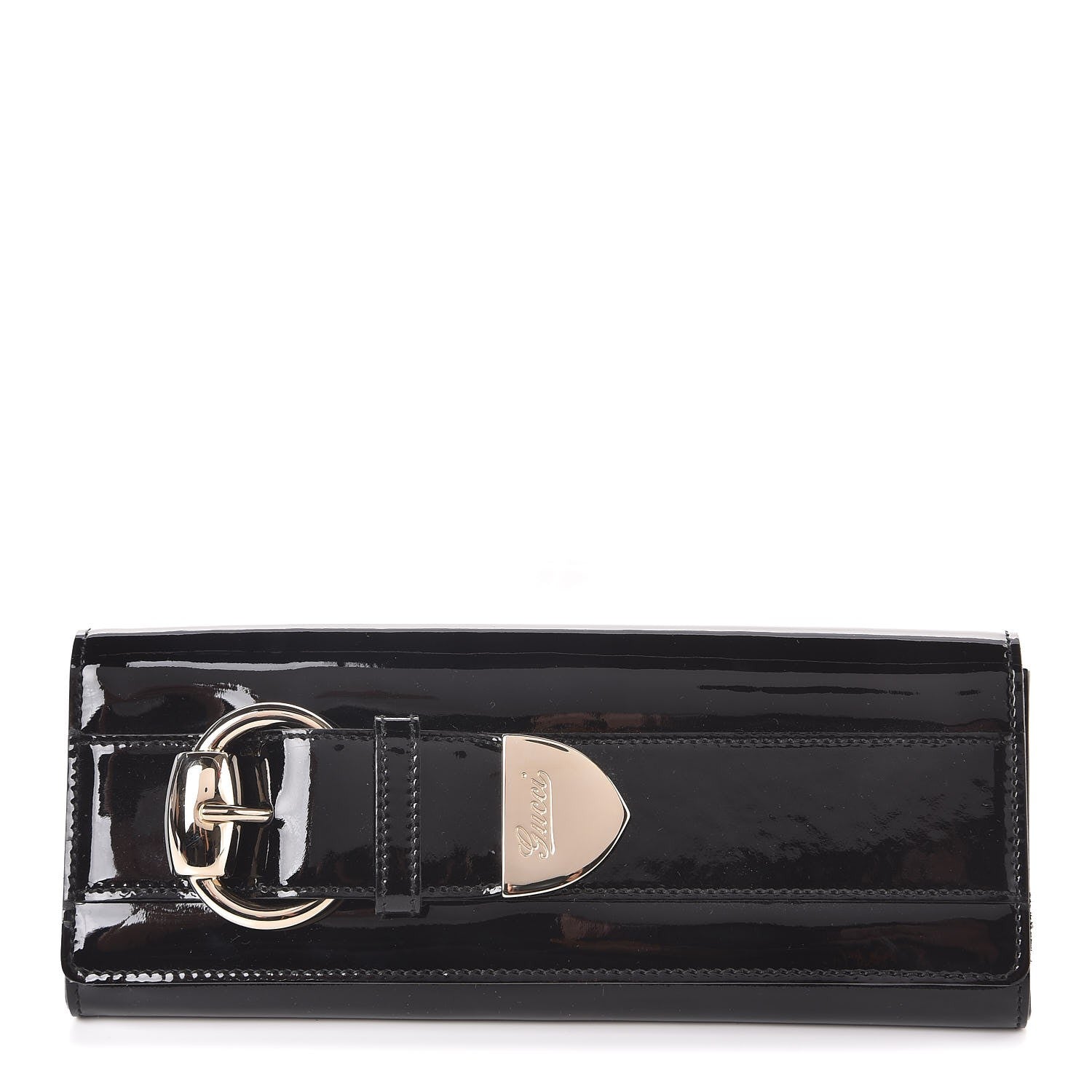 Gucci Patent Romy Clutch Black 1 of 7