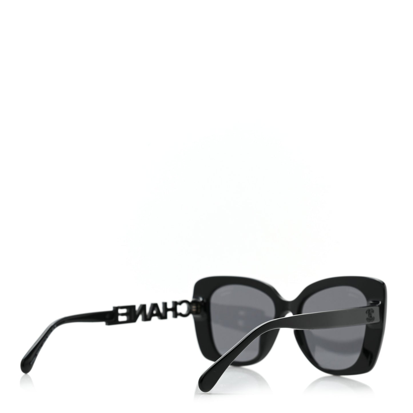 Acetate Strass Square Sunglasses 5422 Black