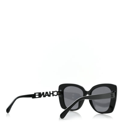 Chanel Acetate Strass Square Sunglasses 5422 Black 4 of 9