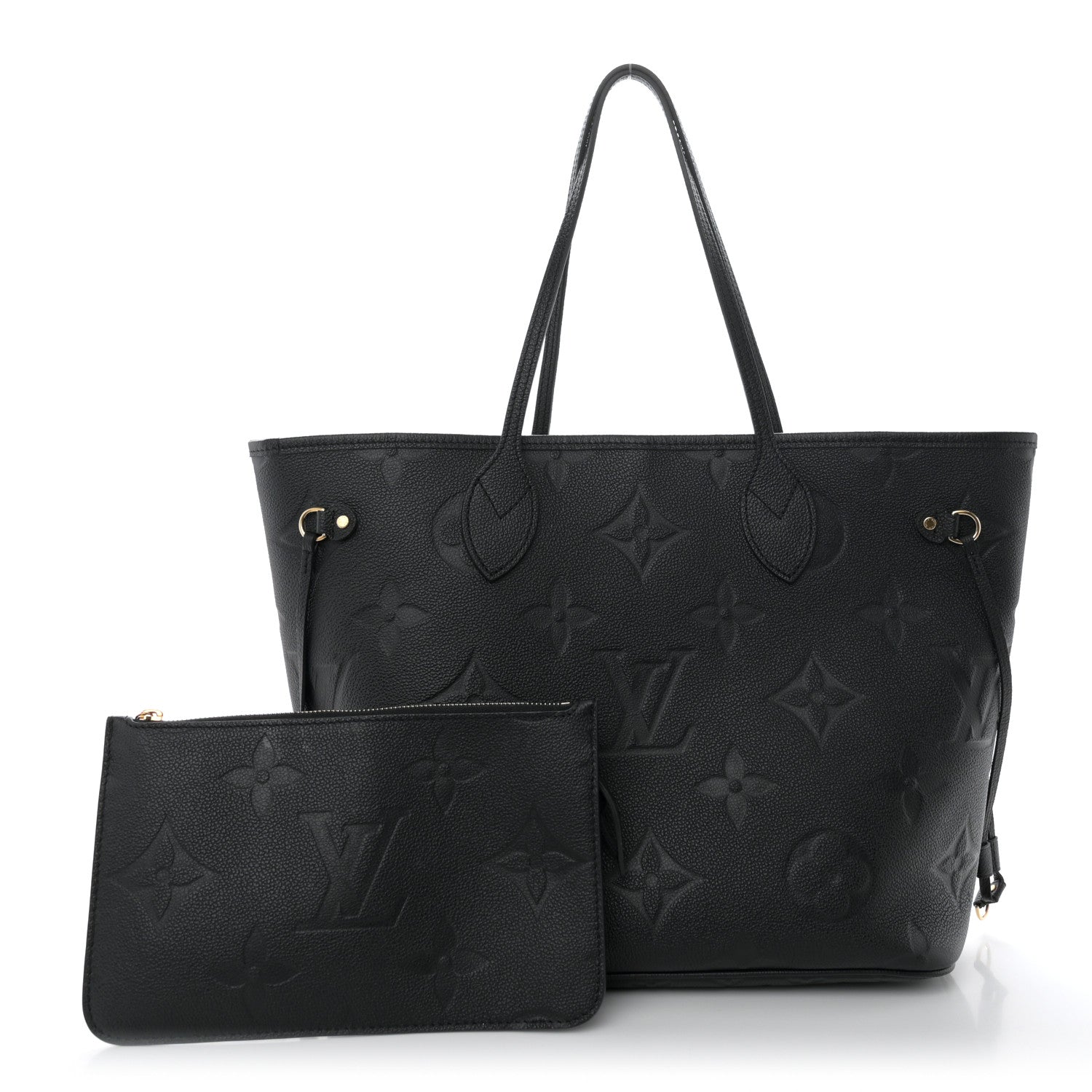 Louis Vuitton Empreinte Monogram Giant Neverfull MM Black 3 of 10