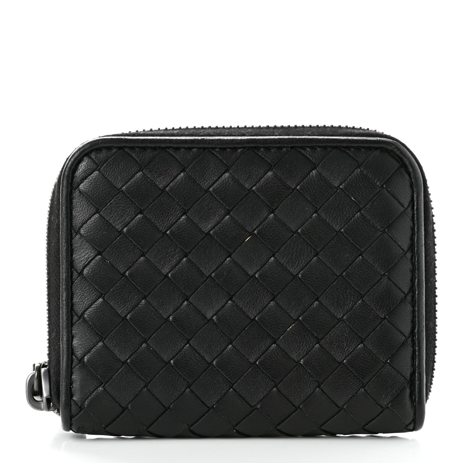 Bottega Veneta Nappa Intrecciato Zip Around Coin Purse Black 1 of 7
