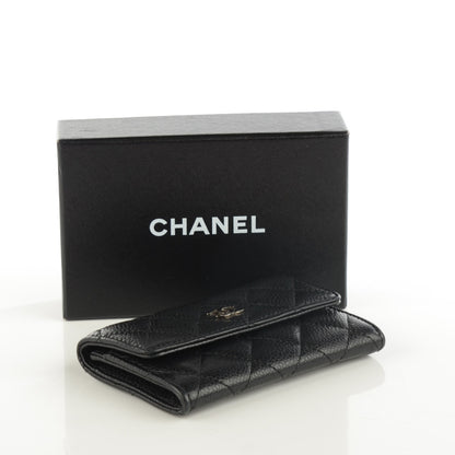 Chanel Caviar Quilted Flap Card Holder Black 4 of 8