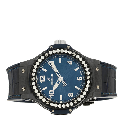 Hublot Ceramic Alligator Diamond 38mm Big Bang Quartz Watch Blue 361.CM.7170.LR.1204 2 of 4