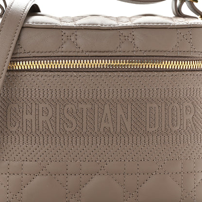 Christian Dior Lambskin Cannage Small Diortravel Vanity Case Warm Taupe 8 of 11