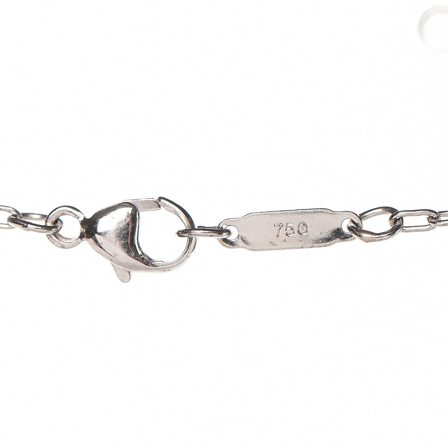 18K White Gold Diamond Etoile Small Heart Pendant Necklace