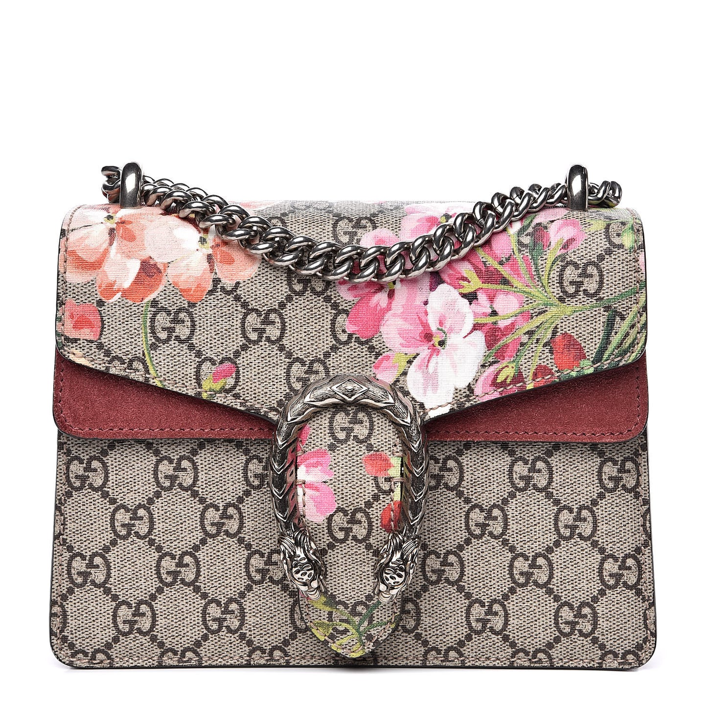 GG Supreme Monogram Blooms Mini Dionysus Shoulder Bag Beige Multicolor Dry Rose