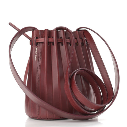 Mansur Gavriel Vegetable Tanned Calfskin Pleated Mini Bucket Bag Borbo 3 of 10