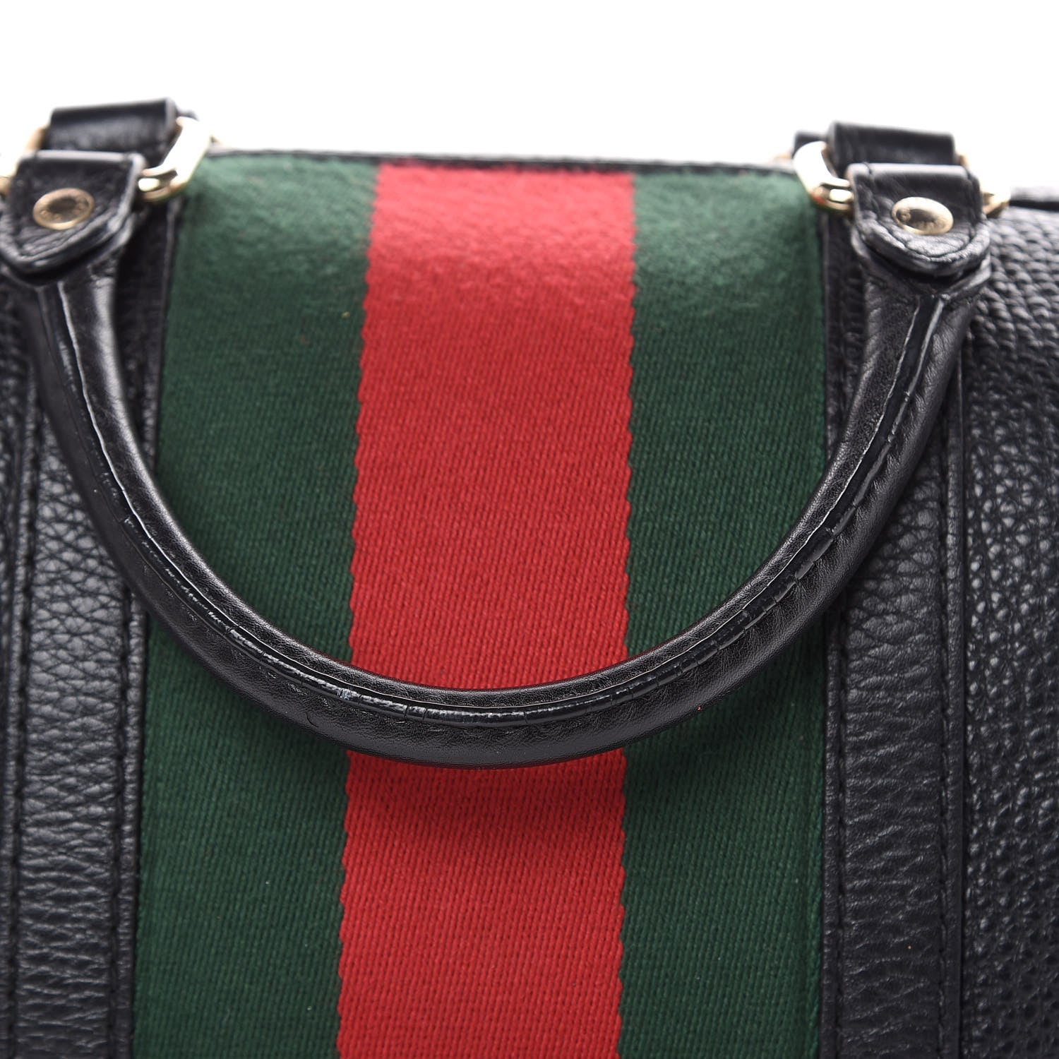 Gucci Calfskin Vintage Web Medium Boston Black 15 of 21