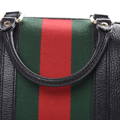 Gucci Calfskin Vintage Web Medium Boston Black 15 of 21
