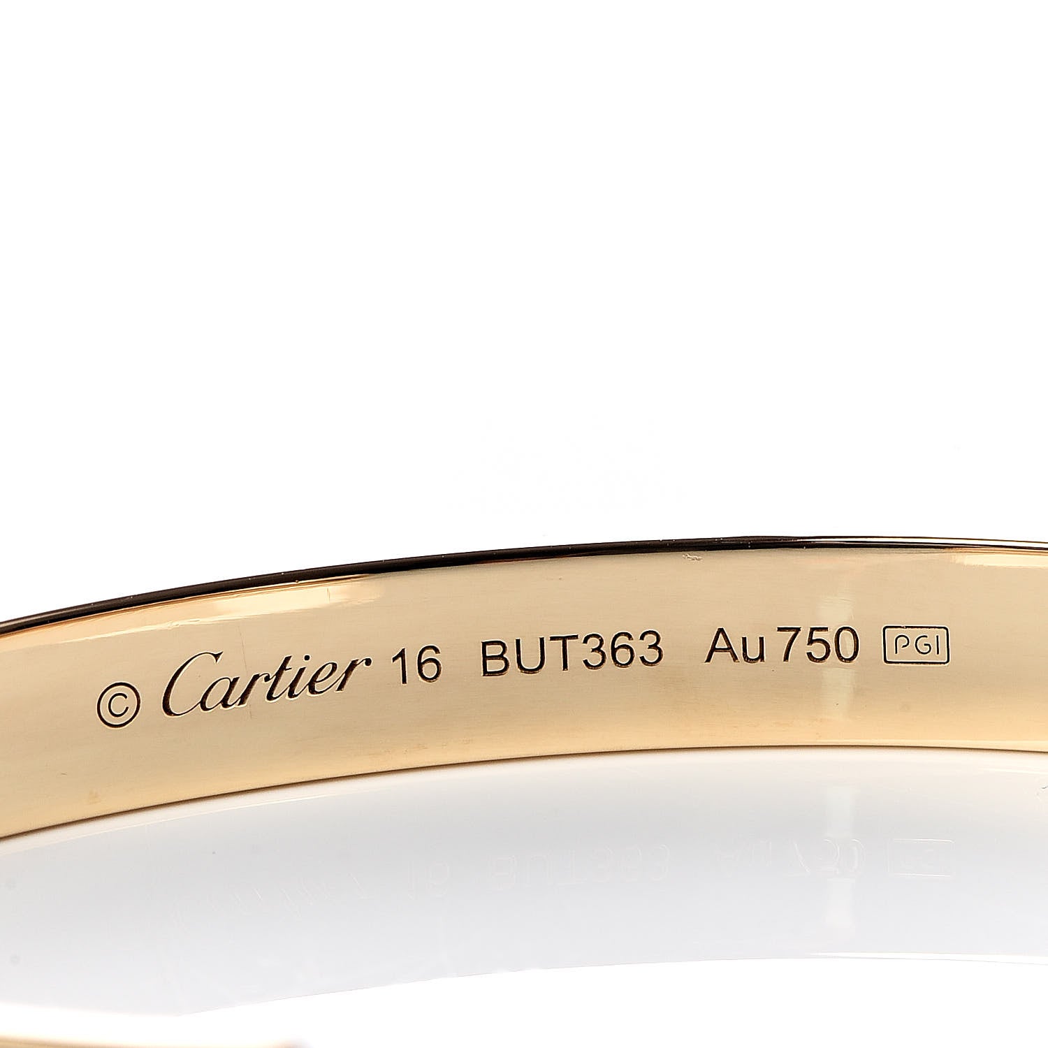 Cartier 18K Yellow Gold LOVE Cuff Bracelet 16 4 of 4