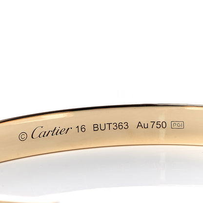 Cartier 18K Yellow Gold LOVE Cuff Bracelet 16 4 of 4